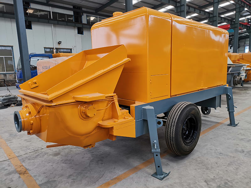 40m3 trailer concrete pump with boom